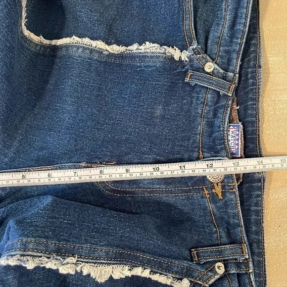 VINTAGE 90s Watch LA Denim Blue Jeans Y2K Pinstripe Size Jrs 19/20 70s style USA - Picture 11 of 14